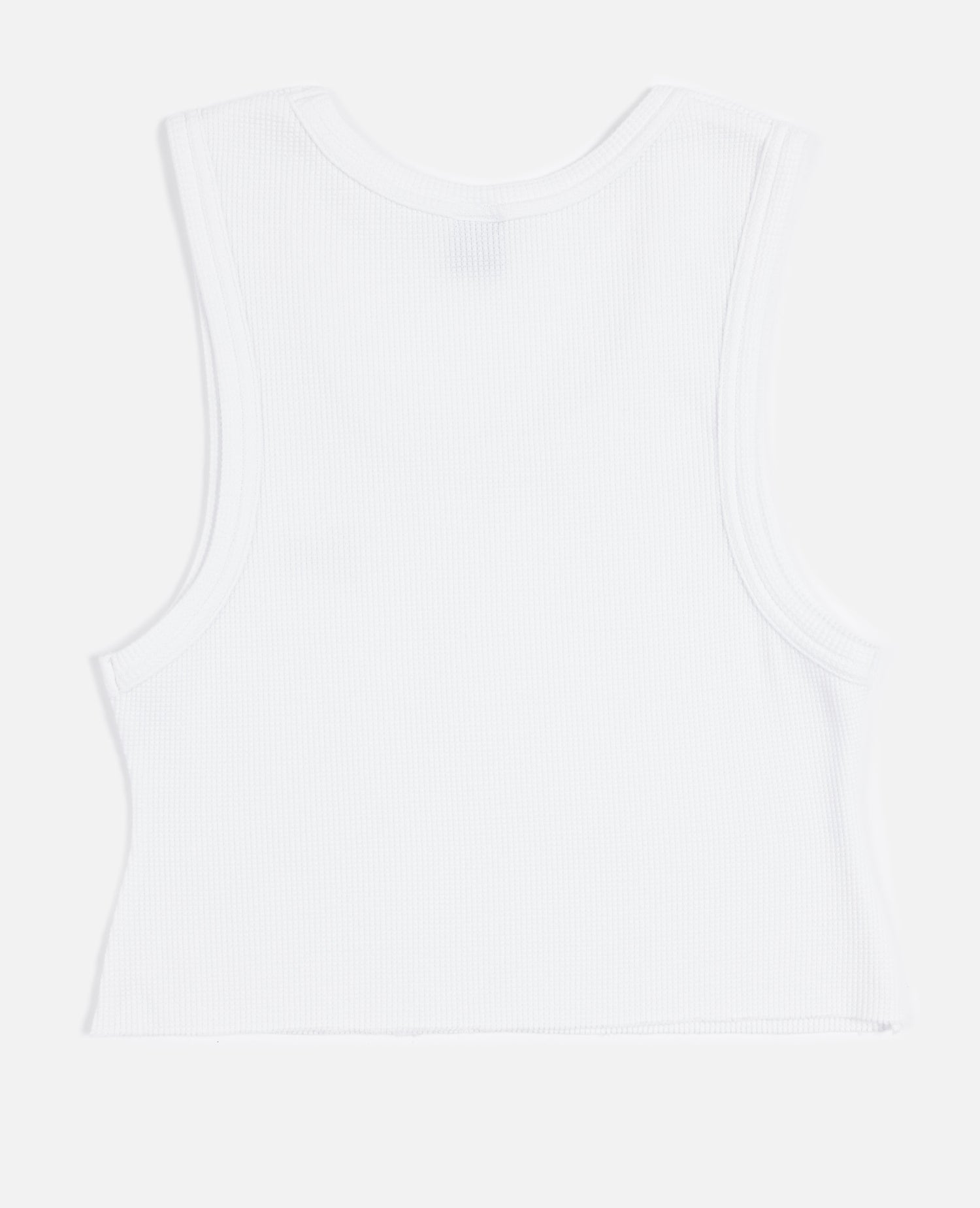 Patta Femme Cropped Waffle Tank Top (White)