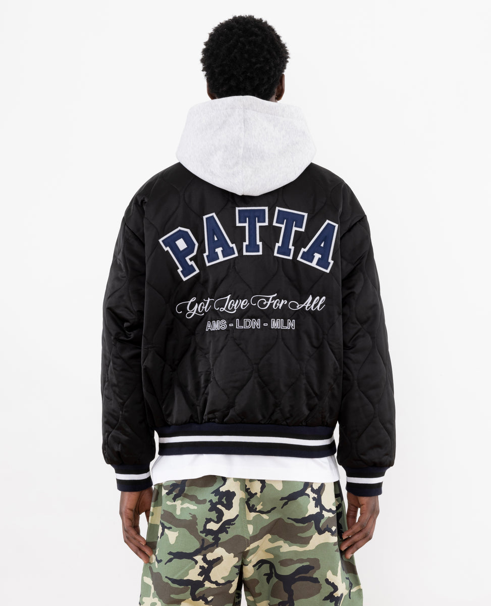 Patta Hooded Bomber Jacket (Black) – Patta UK