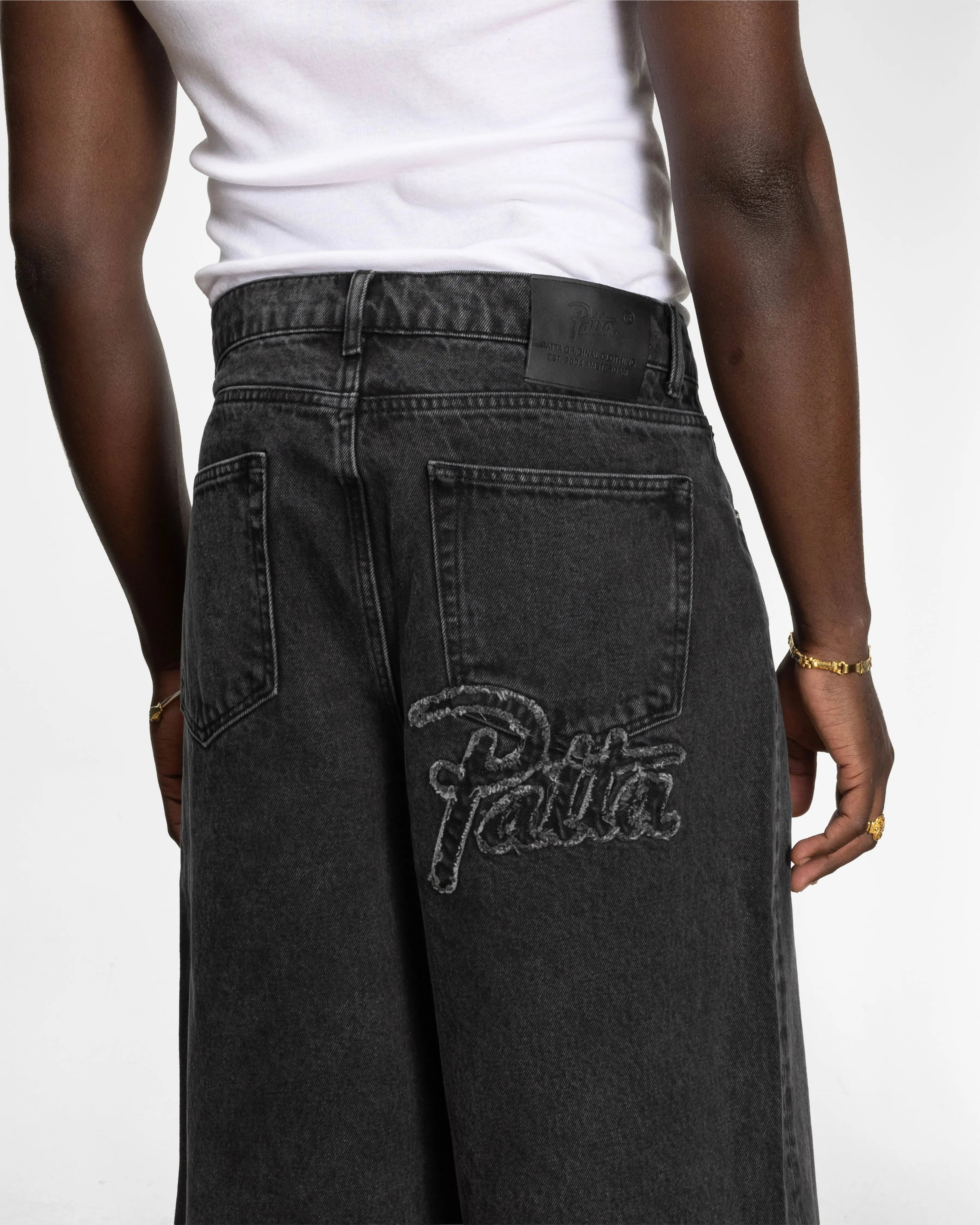 Patta Whiskers Denim Shorts (Black) (Black Denim) - Patta – Patta UK