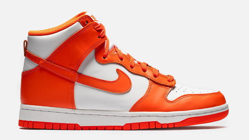 Wmns Nike Dunk High (White/Orange Blaze-White)