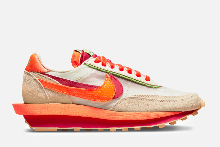 Nike Ldwaffle X Sacai X Clot (Net/Orange Blaze-Deep Red-Green Bean)