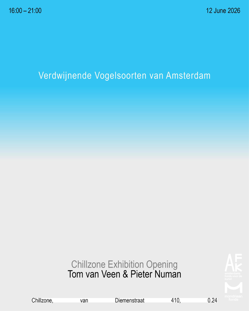 Verdwijnende Vogels van Amsterdam Tom van Veen in dialogue with Pieter Numan