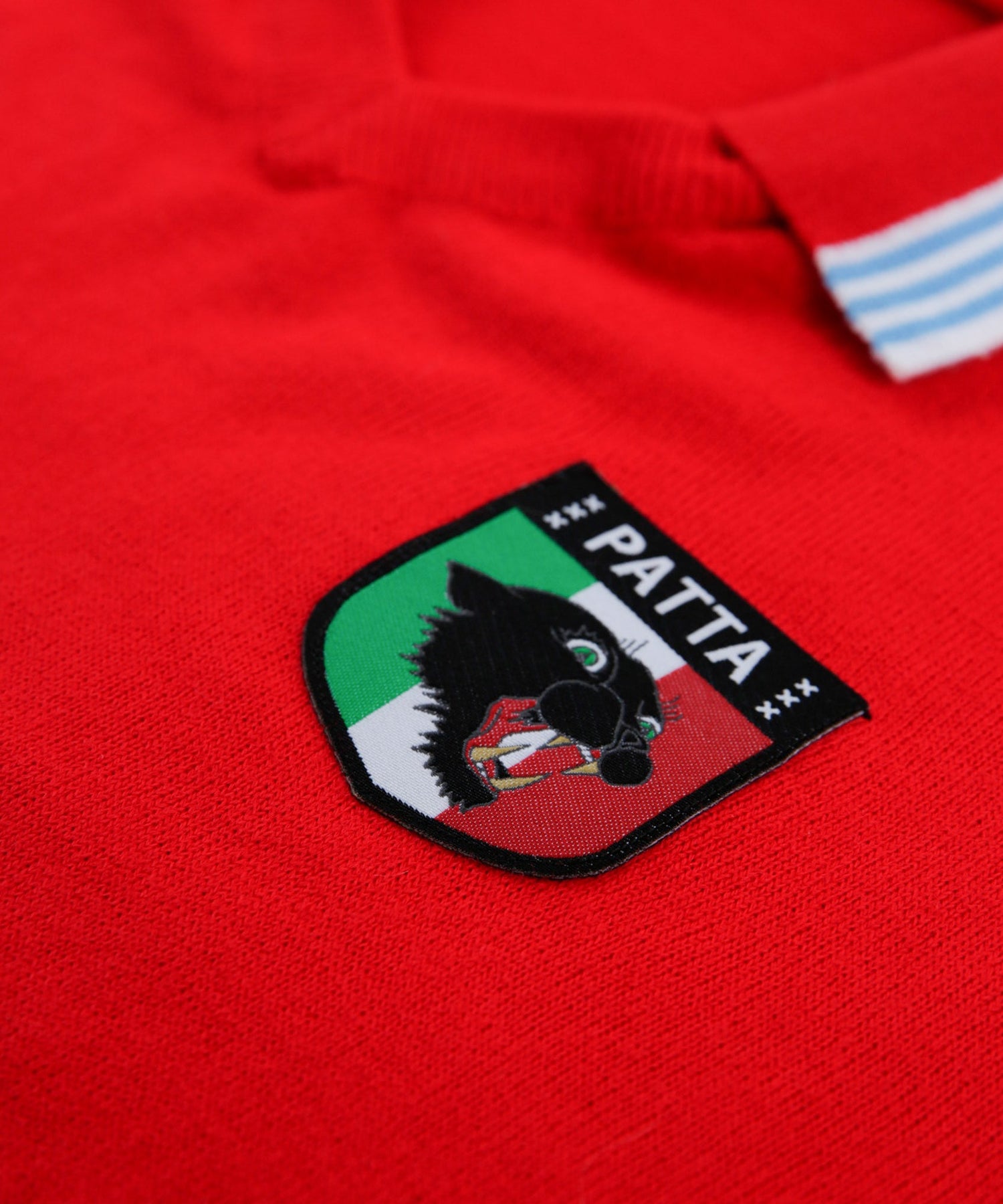 NR x Patta No. 10 Long Sleeve Football Jersey (Napoli Red)