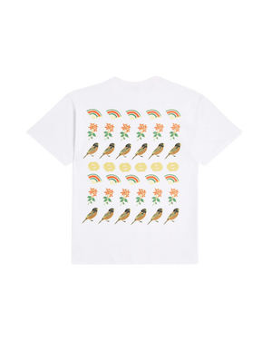 White Patta Surinemoji T-Shirt with screen printed Surinemoji artwork