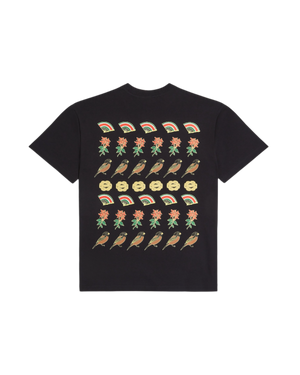 Black Patta Surinemoji T-Shirt with screen printed Surinemoji artwork