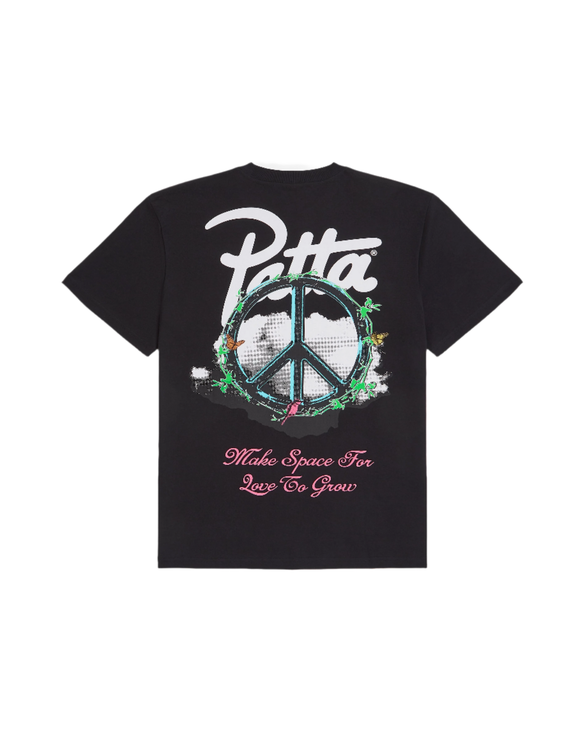 Black Patta T-Shirt with Peace Sign and Patta Logo