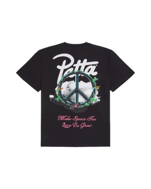 Black Patta T-Shirt with Peace Sign and Patta Logo