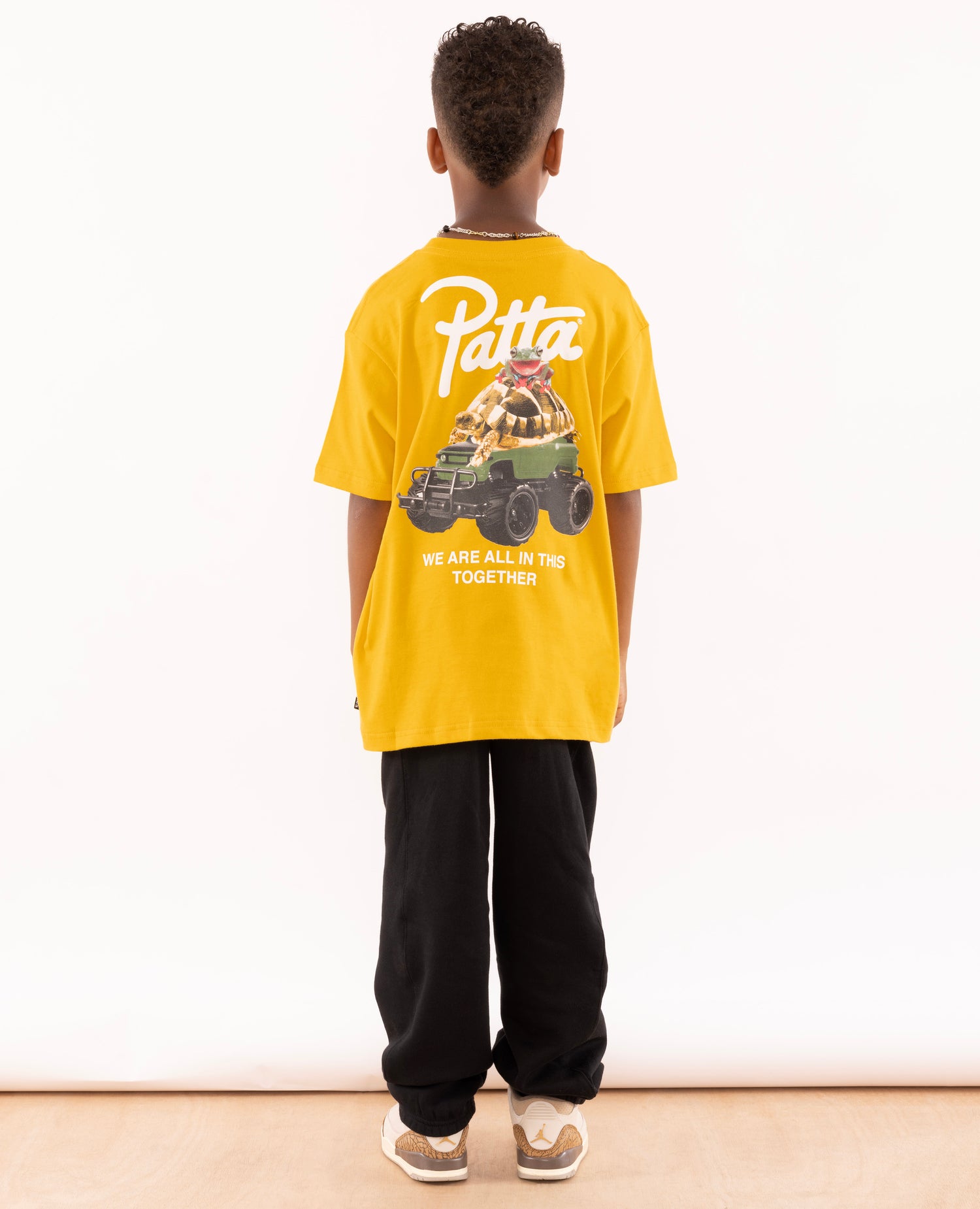 Patta Kids Animals T-Shirt (Old Gold)