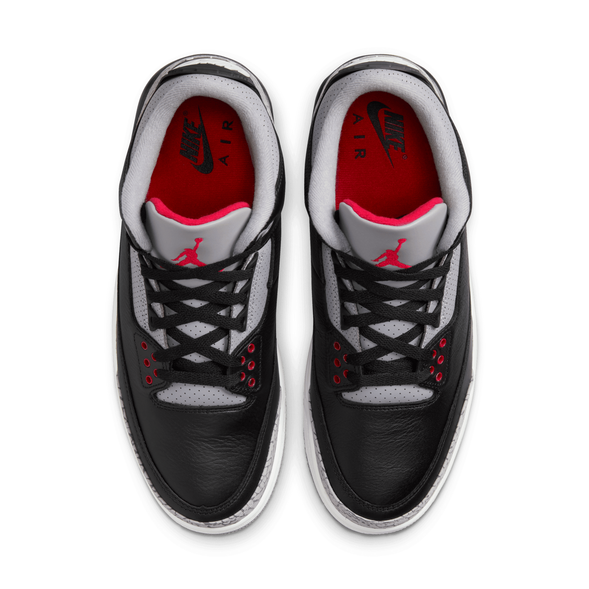 Air Jordan 3 Retro (Black/Fire Red-Cement Grey-Summit White)