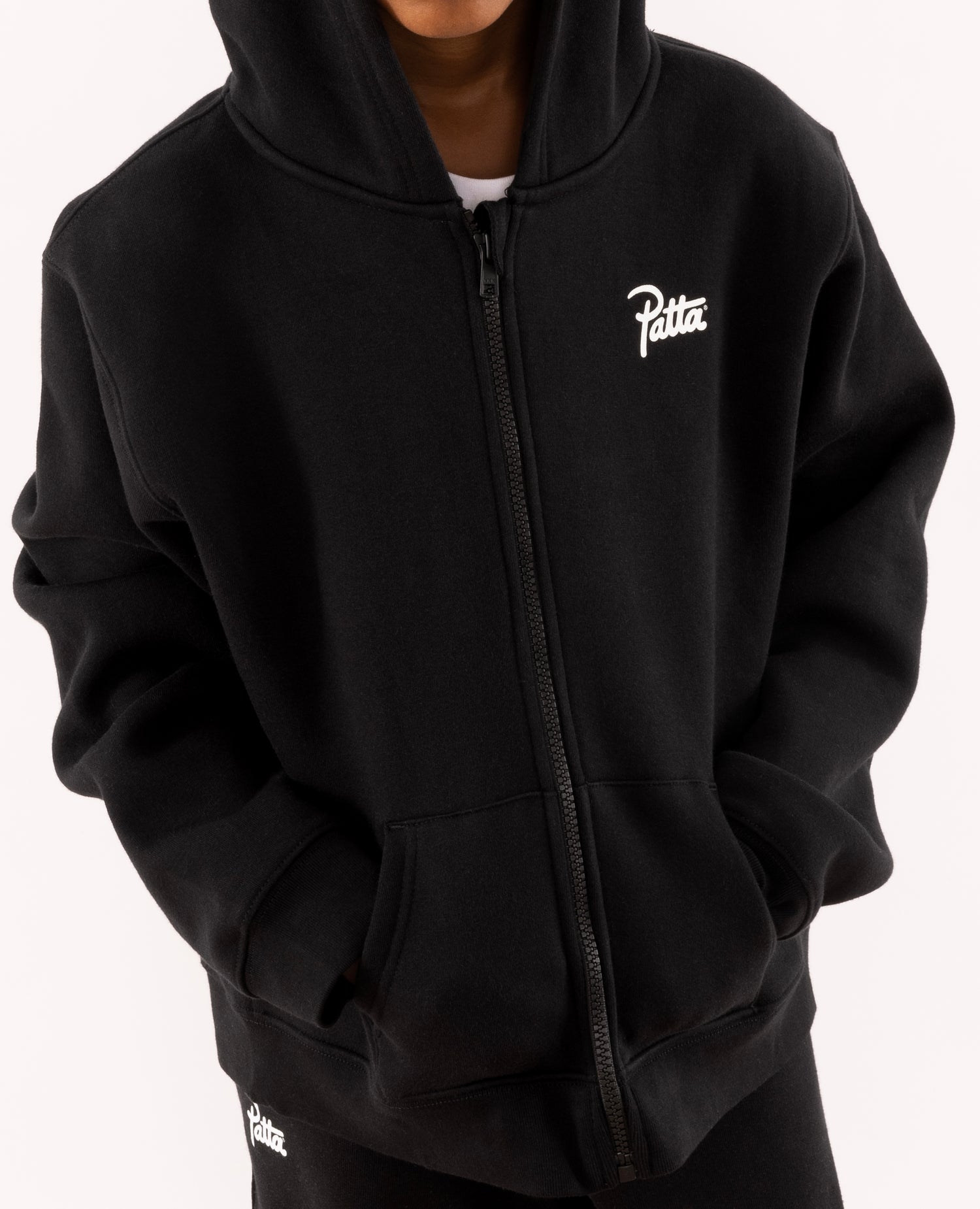 Patta Kids Zip Hooded Sweater (Black)