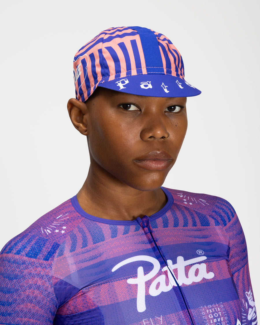 Patta x Rapha Cap II (Flamingo Pink/Royal Blue)