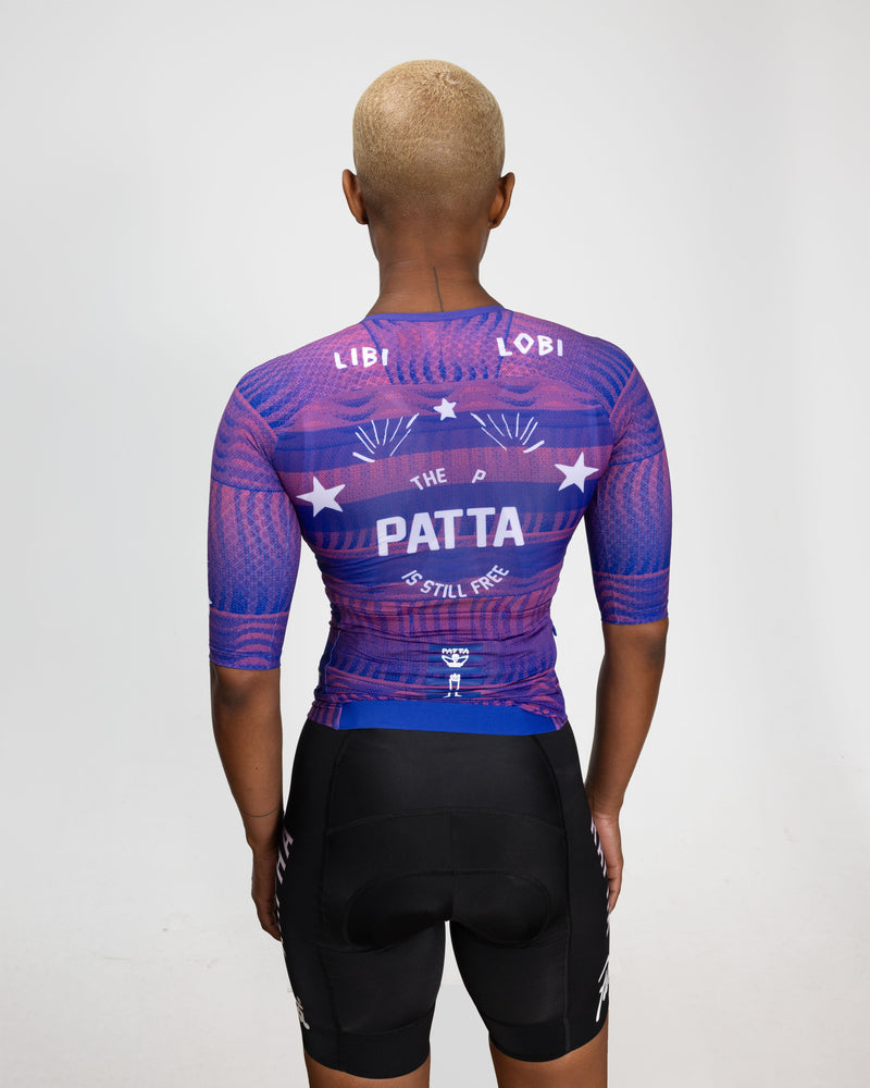 Patta x Rapha Women's Pro Team Aero Jersey (Flamingo Pink/Royal Blue)
