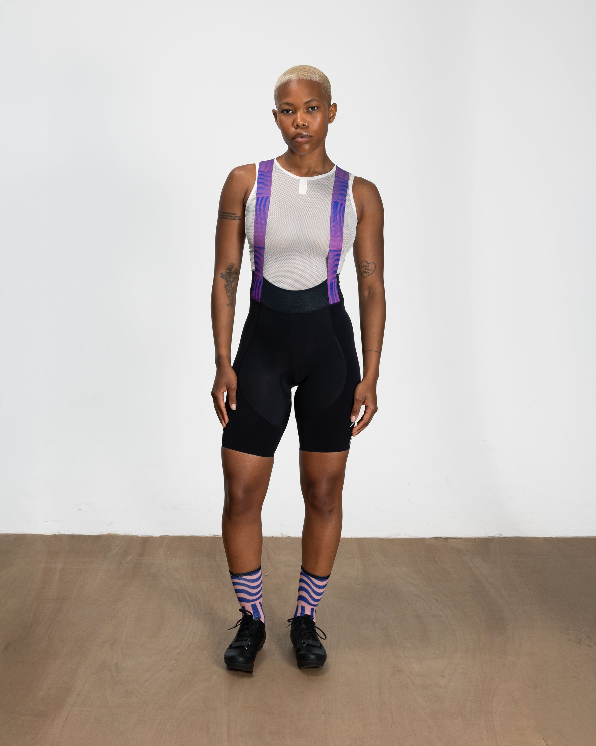 Patta x Rapha Women's Pro Team Bib Shorts (Flamingo Pink/Royal Blue/Black)