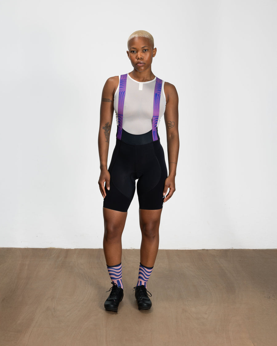 Patta x Rapha Women's Pro Team Bib Shorts (Flamingo Pink/Royal Blue/Black)