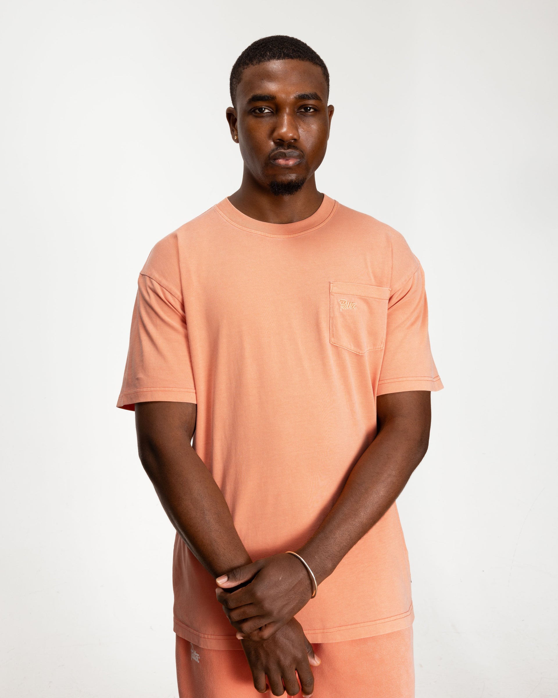 Patta Basic Washed Pocket T-Shirt - Melon