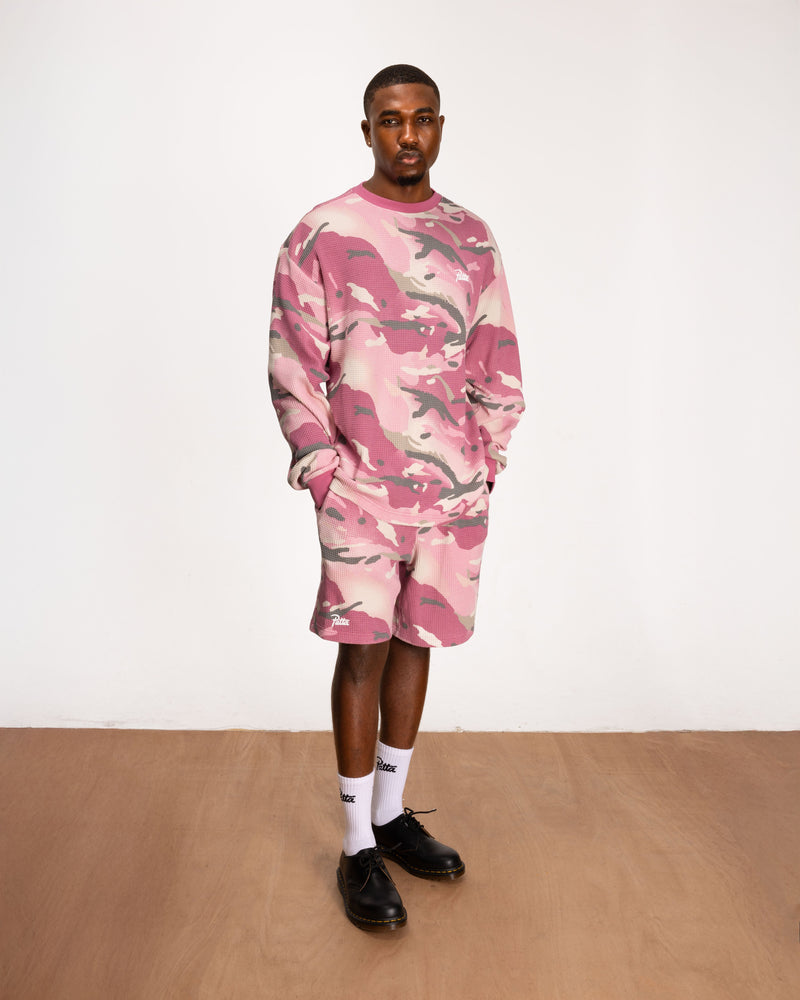 Patta Cactus Flower Camo Waffle Longsleeve T-Shirt - Cactus Flower