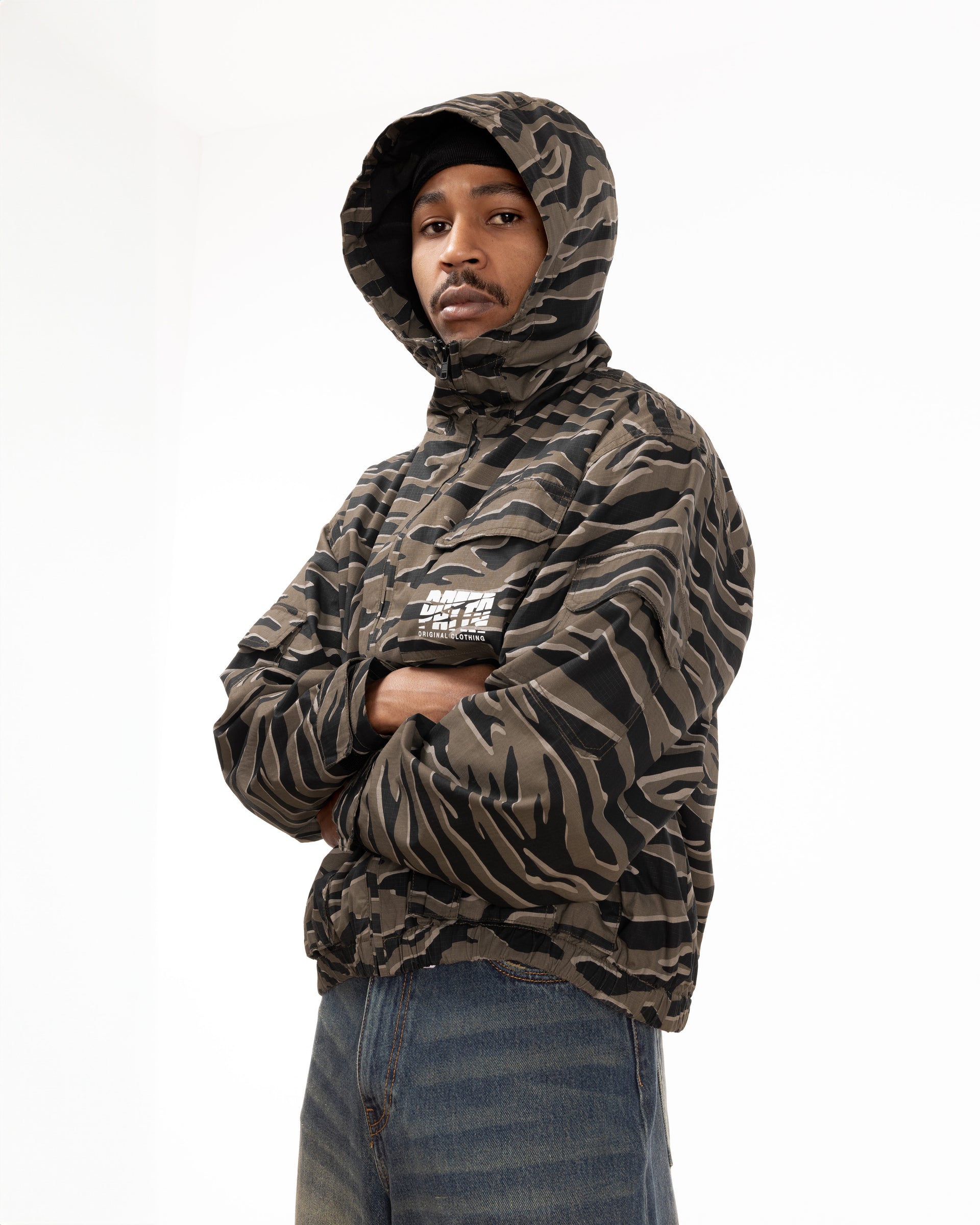 Patta Tiger Stripe Camo Ripstop Jacket