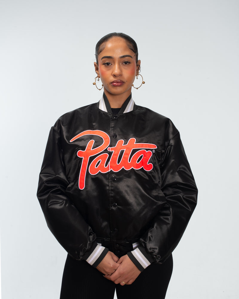 Patta Classic Satin Bomber Jacket (Black)