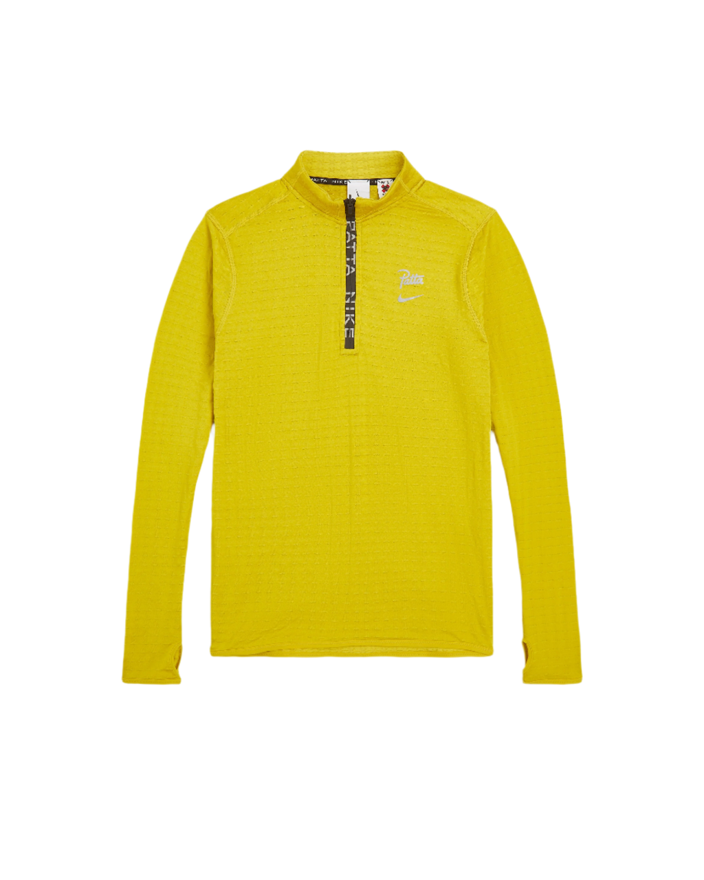 Patta x Nike ハーフジップトップ Mサイズ イエロー Nike x Patta Running Team Half-Zip Longsleeve (Saffron Quartz