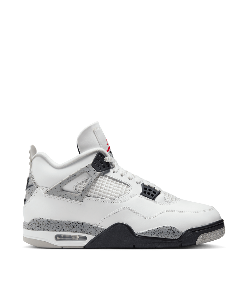 Nike Air Jordan 4 Retro (Summit White/Fire Red-Cement Grey-Black)