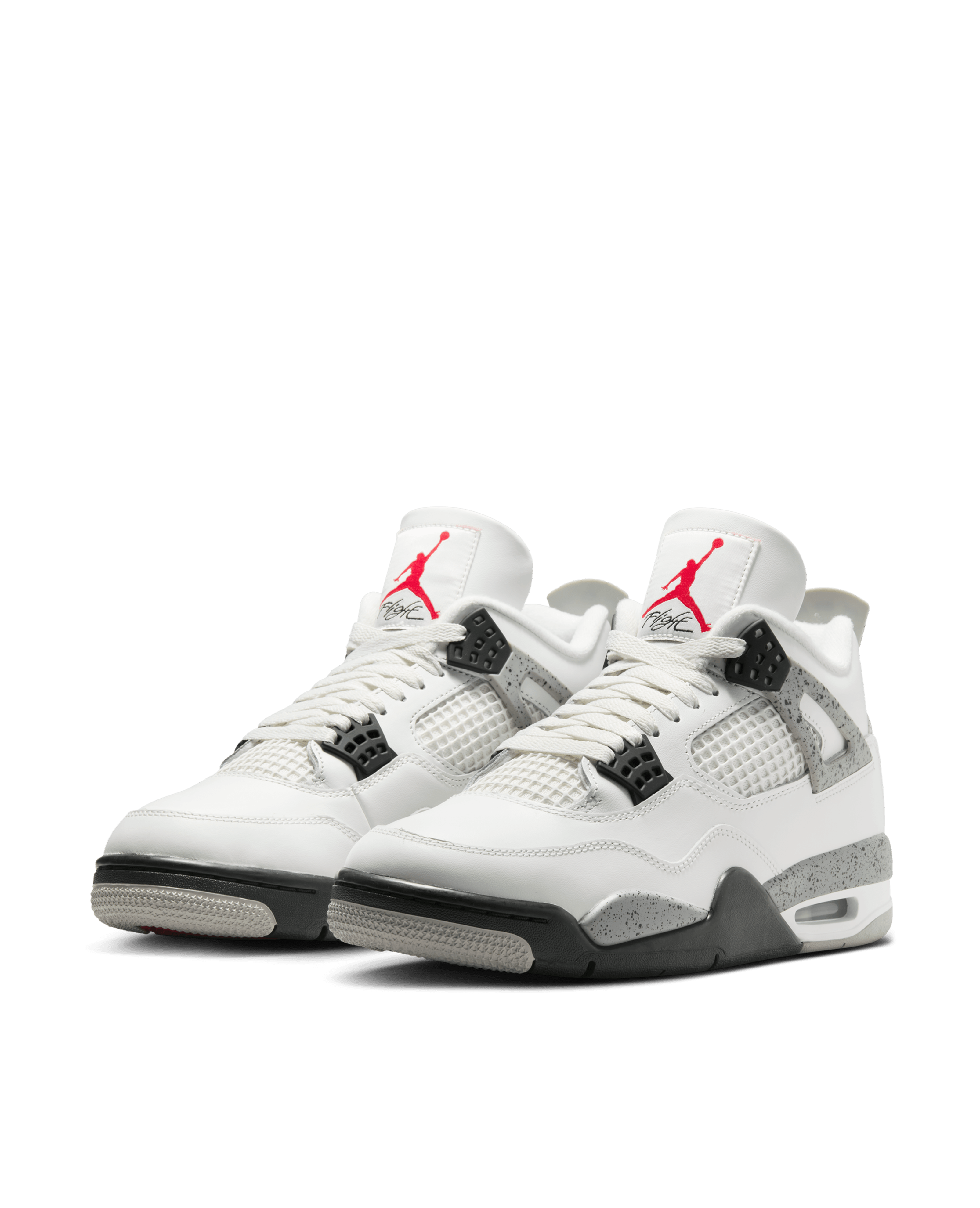 Nike Air Jordan 4 Retro (Summit White/Fire Red-Cement Grey