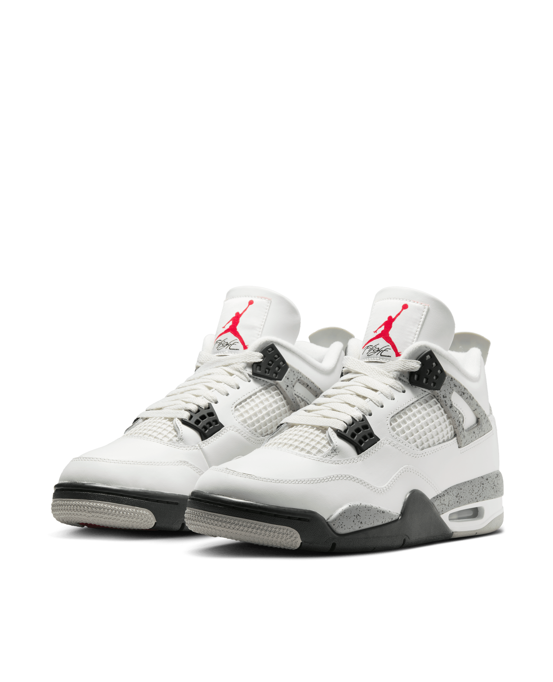 Nike Air Jordan 4 Retro (Summit White/Fire Red-Cement Grey-Black)