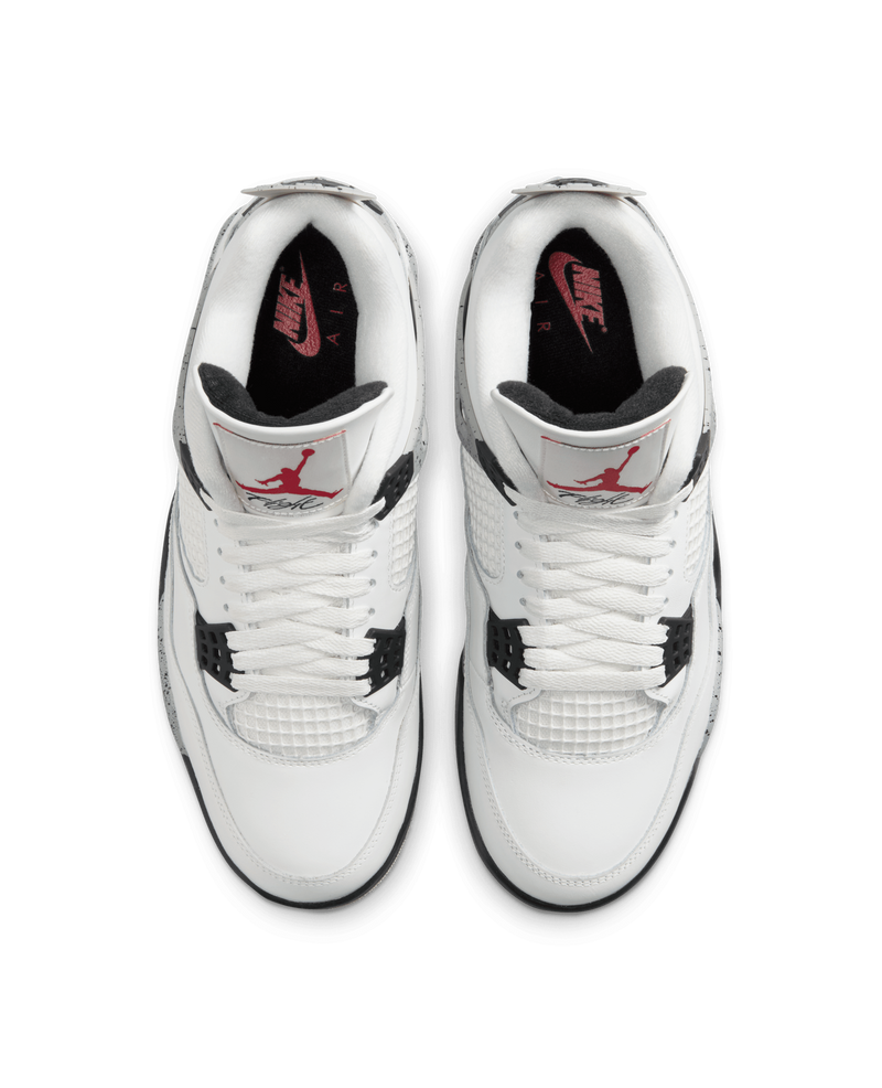 Nike Air Jordan 4 Retro (Summit White/Fire Red-Cement Grey-Black)