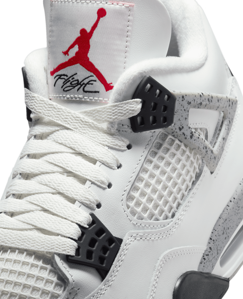 Nike Air Jordan 4 Retro (Summit White/Fire Red-Cement Grey-Black)