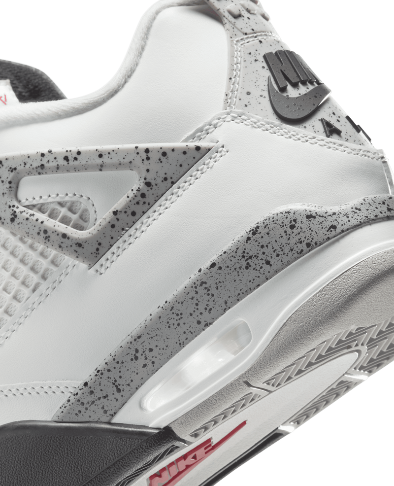 Nike Air Jordan 4 Retro (Summit White/Fire Red-Cement Grey-Black)