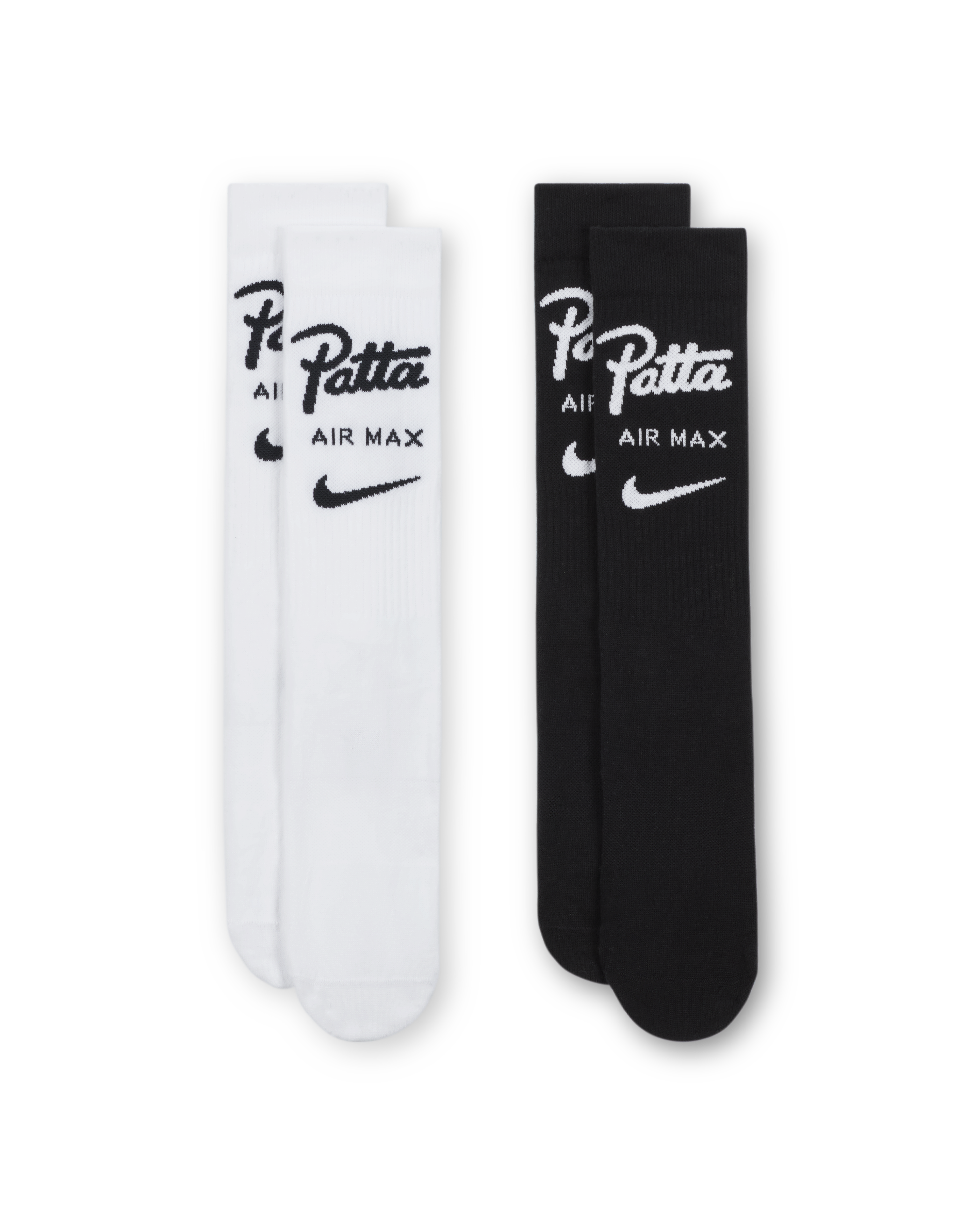 レッグウェア Nike Patta Crew Socks (2 Pairs) 25-27cm Patta x Nike Crew Socks 2-pack (White/Black) – Patta UK