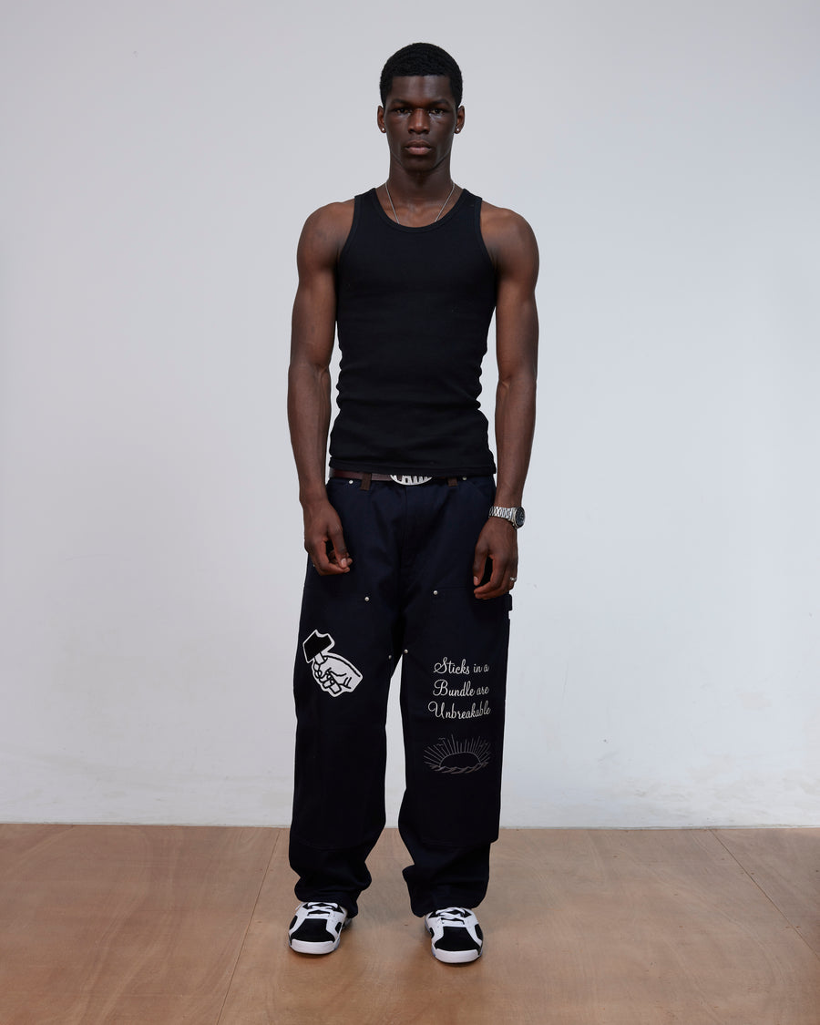 Patta x Carhartt OG Double Knee Pant (Dark Navy)