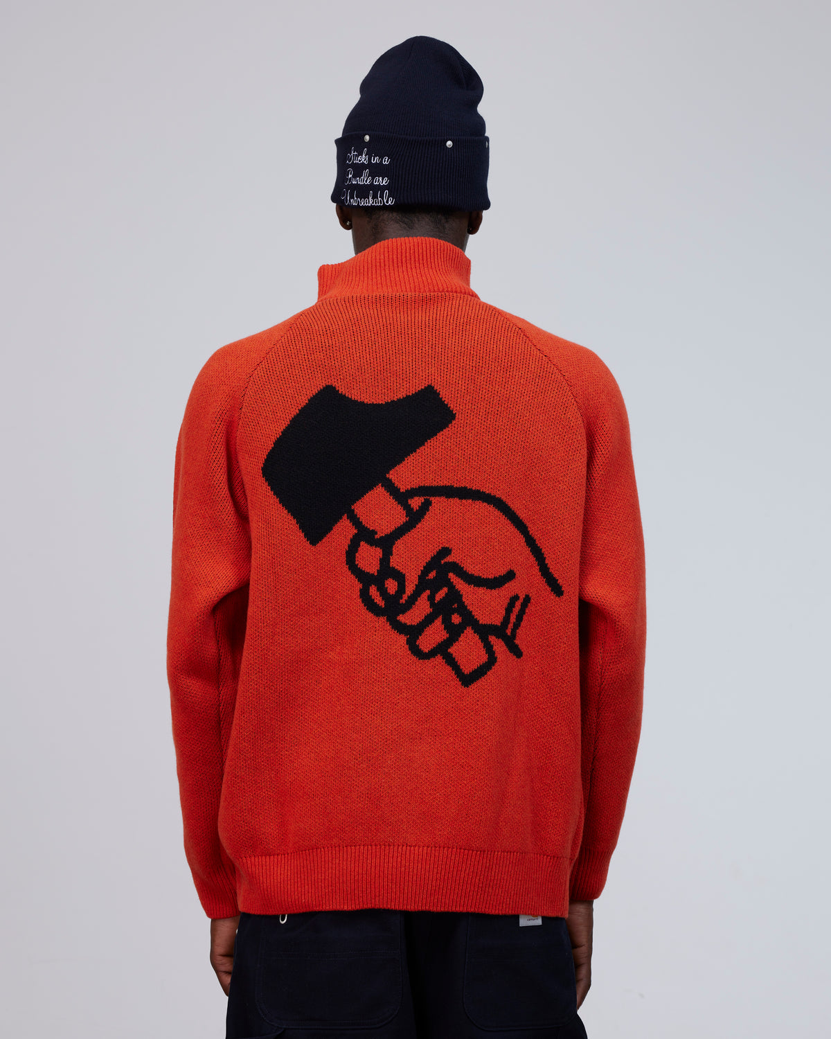 Patta x Carhartt Half-Zip Sweater (Safety Orange/Black)