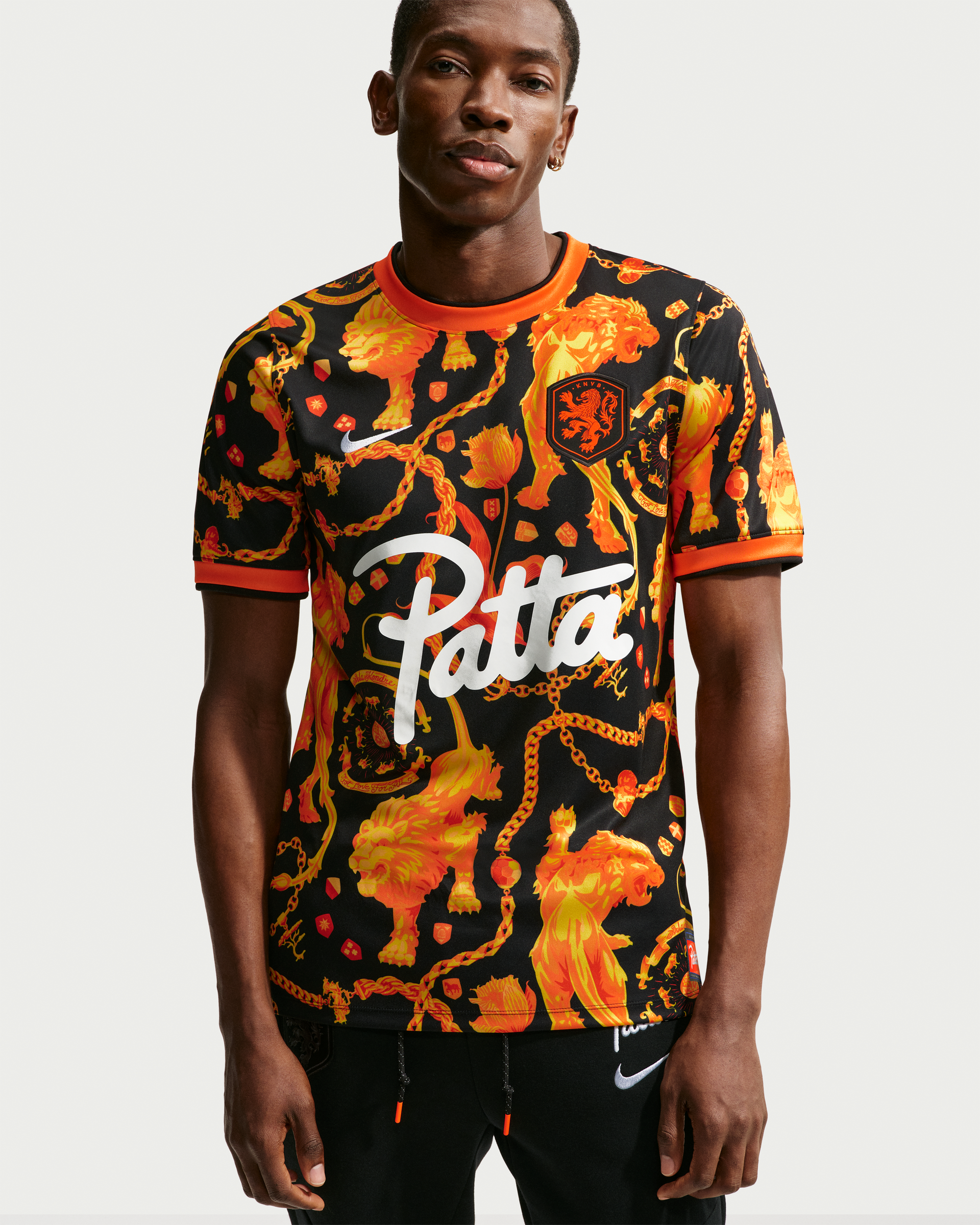 Patta x Nike KNVB Pre-Match Jersey (Black/Orange)