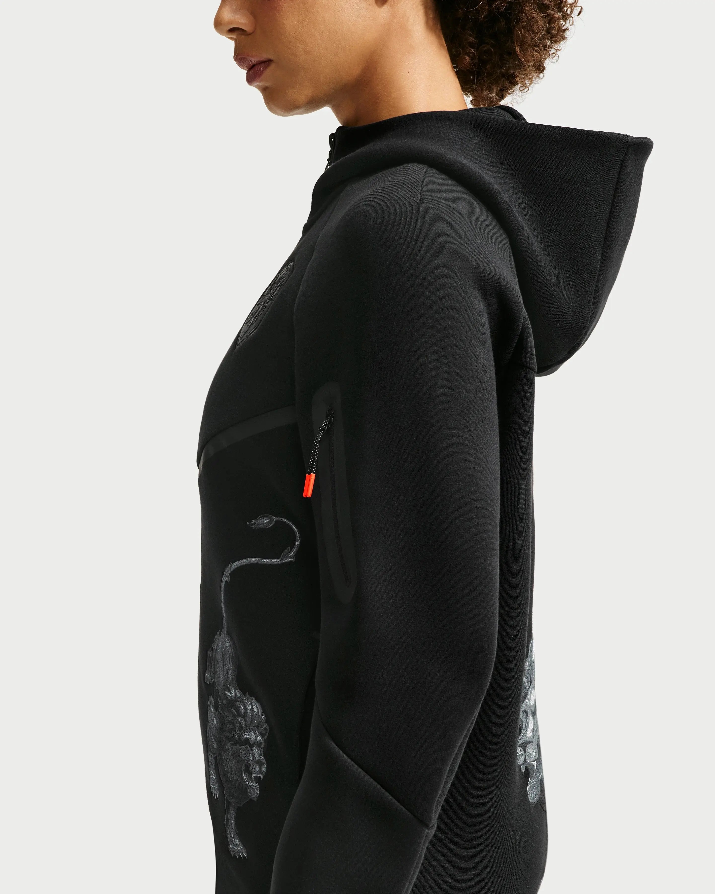 Knvx M Nike Tech Fleece Fz Wr Hdy (Black/White) (No Sponsor