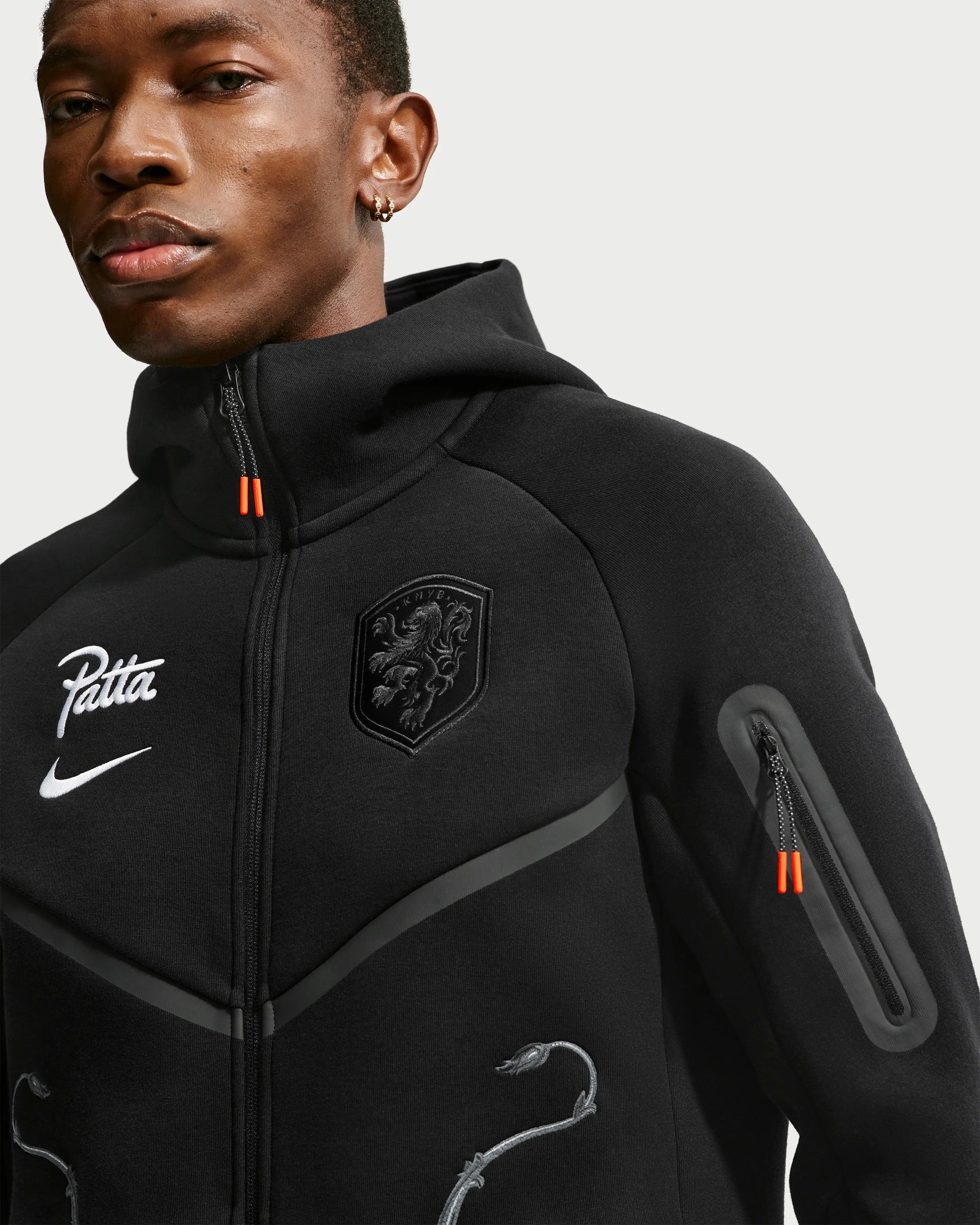 KICKBACK パーカー XXL Knvx M Nike Tech Fleece Fz Wr Hdy (Black/White) (No Sponsor