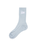 Blue Patta script logo sports socks