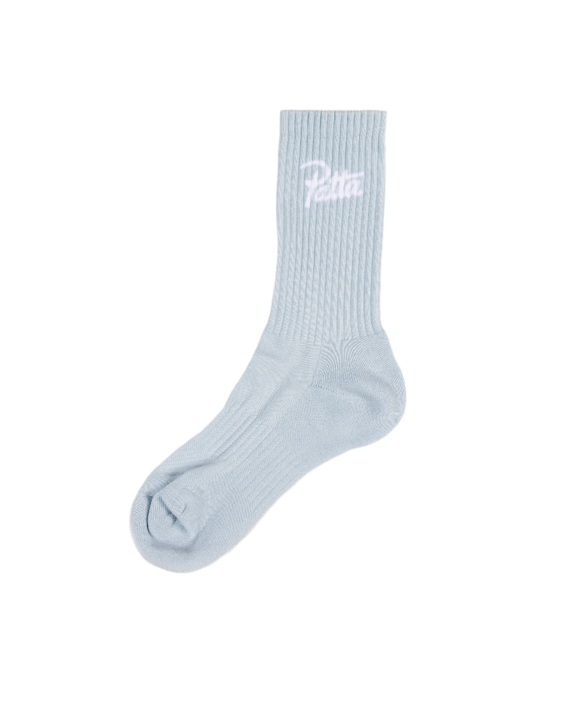 Blue Patta script logo sports socks