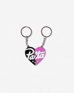 Patta Heart Keychain (Black/Pink)