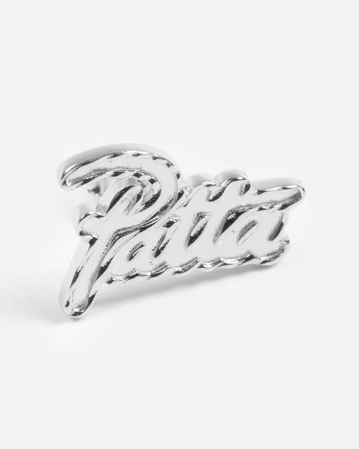 Patta Script Logo Silver Earring (Silver)