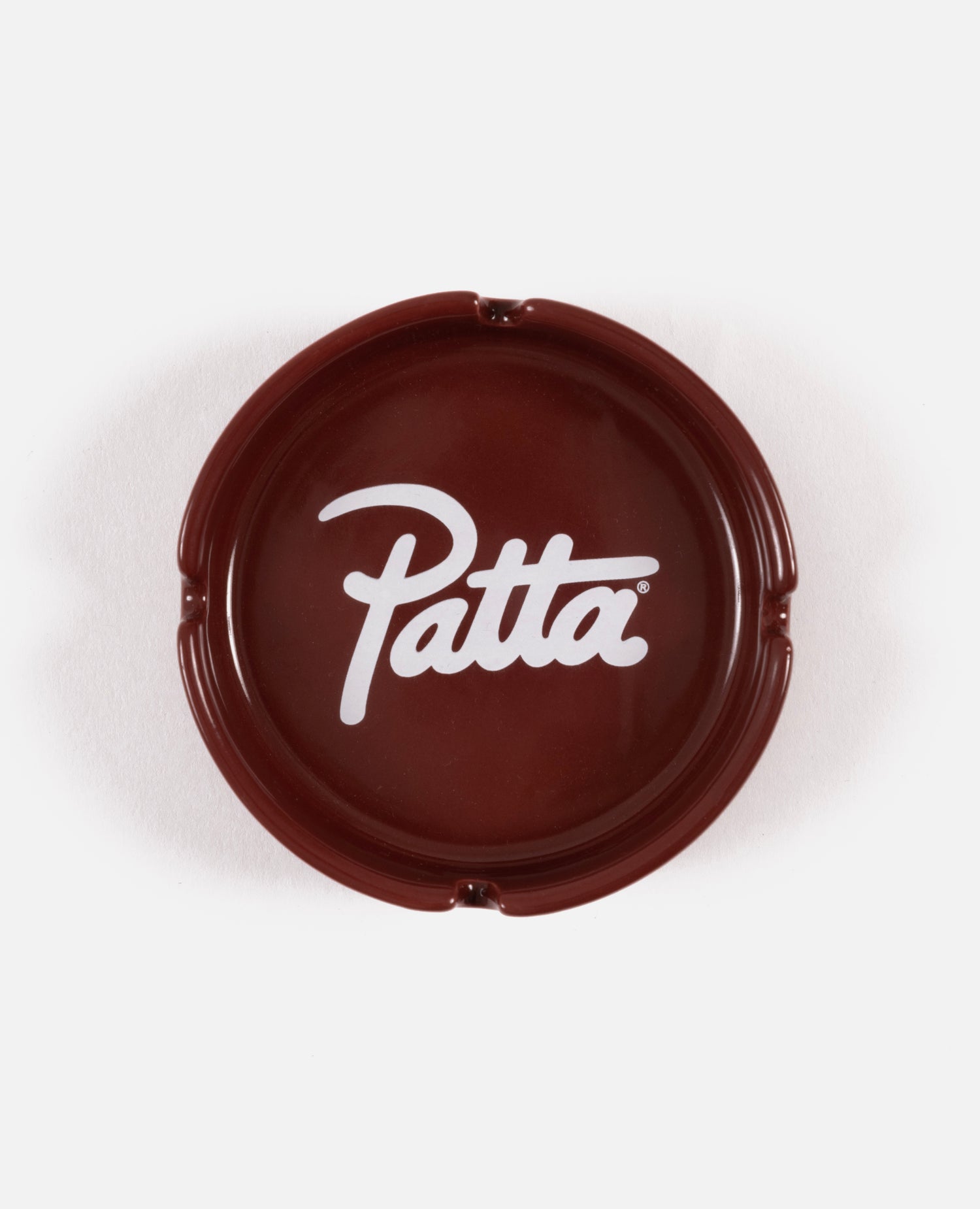 Patta Script Logo Ashtray (Burgundy/White)
