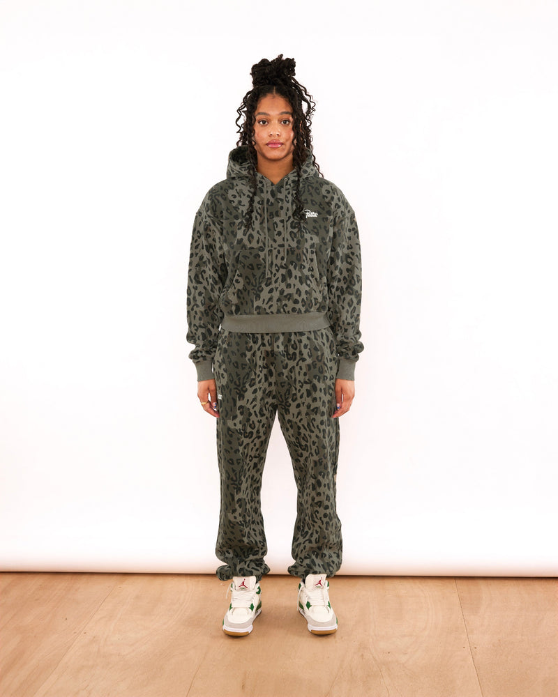 Patta Femme Leopard Cropped Hooded Sweater