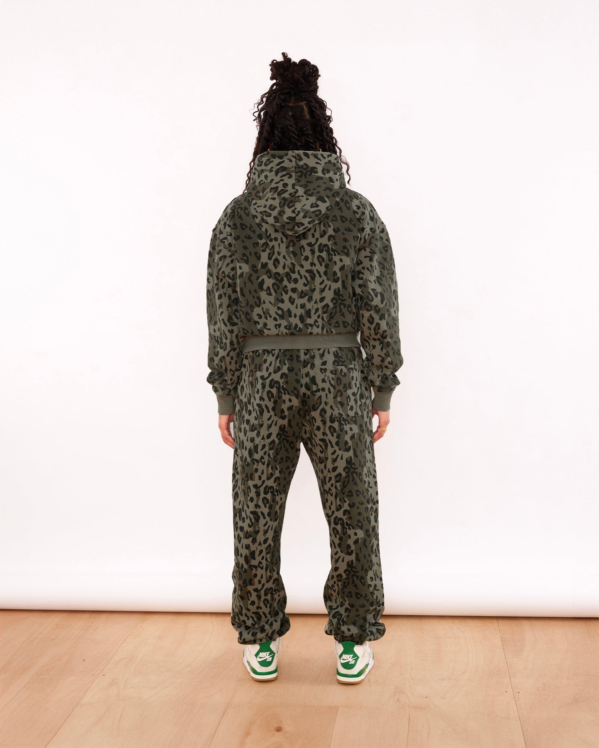 Patta Femme Leopard Cropped Hooded Sweater