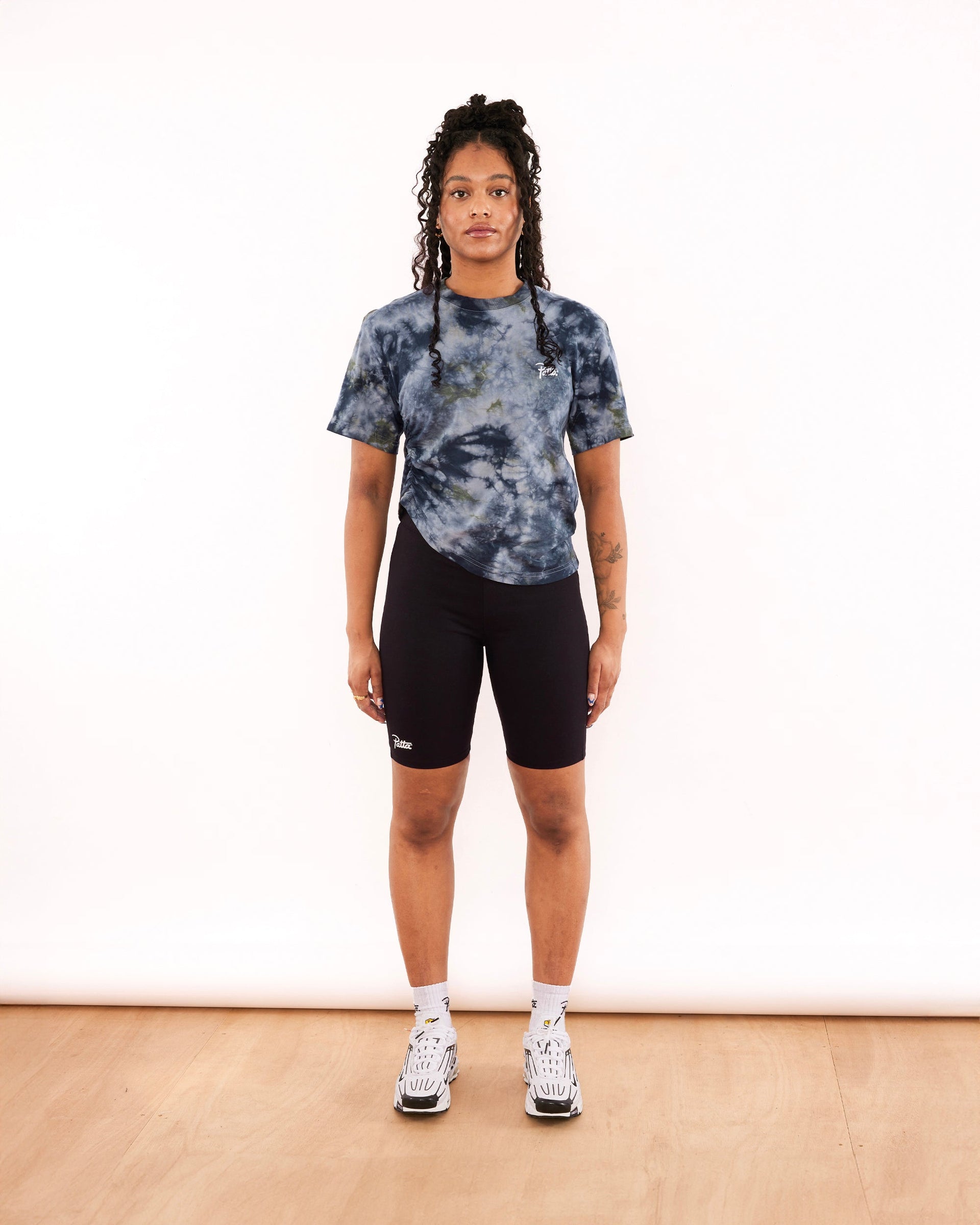 Patta Femme Tie Dye Cropped Ruched T-Shirt