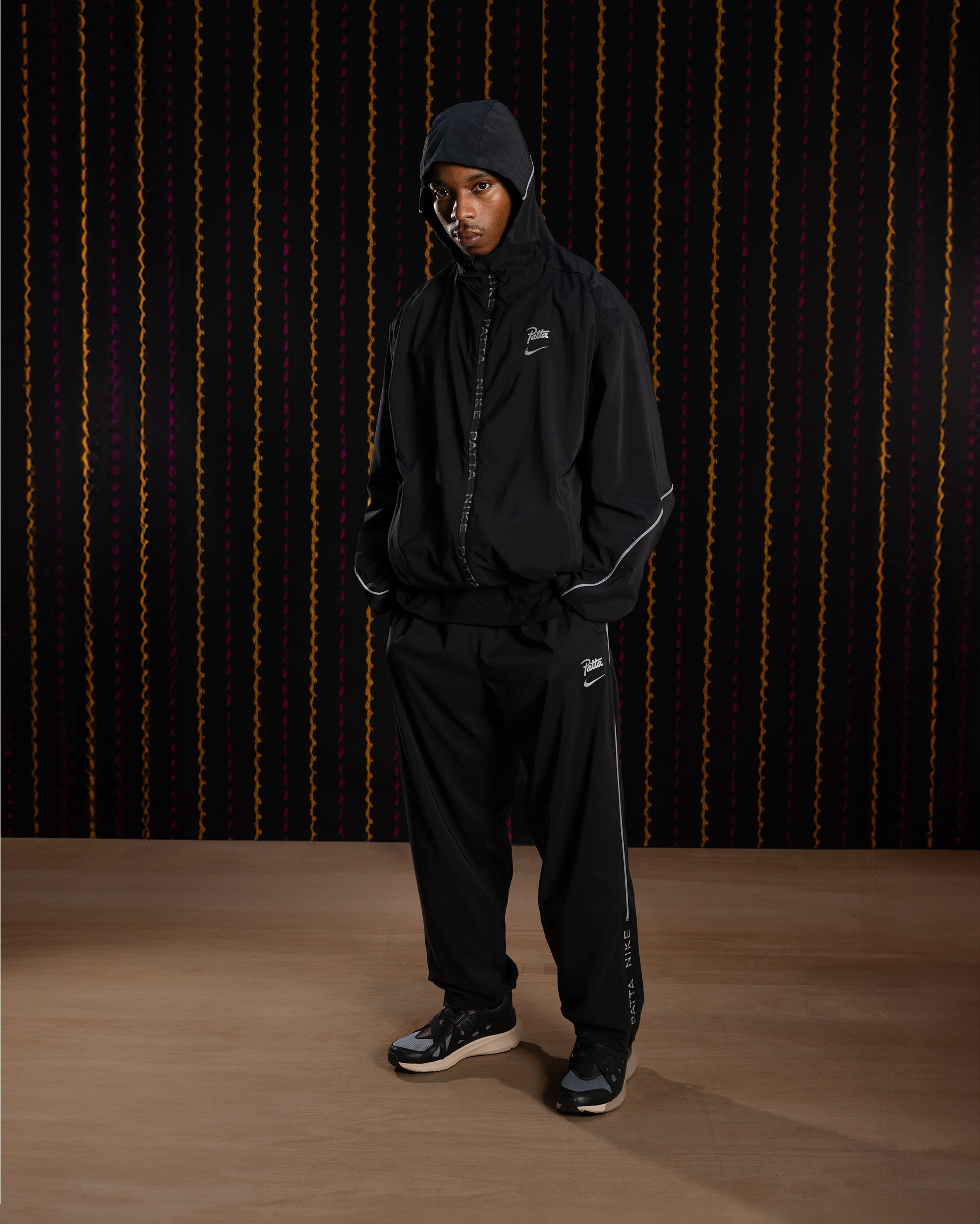 Nike x Patta Running Team Hooded Track Jacket (Black) – Patta UK