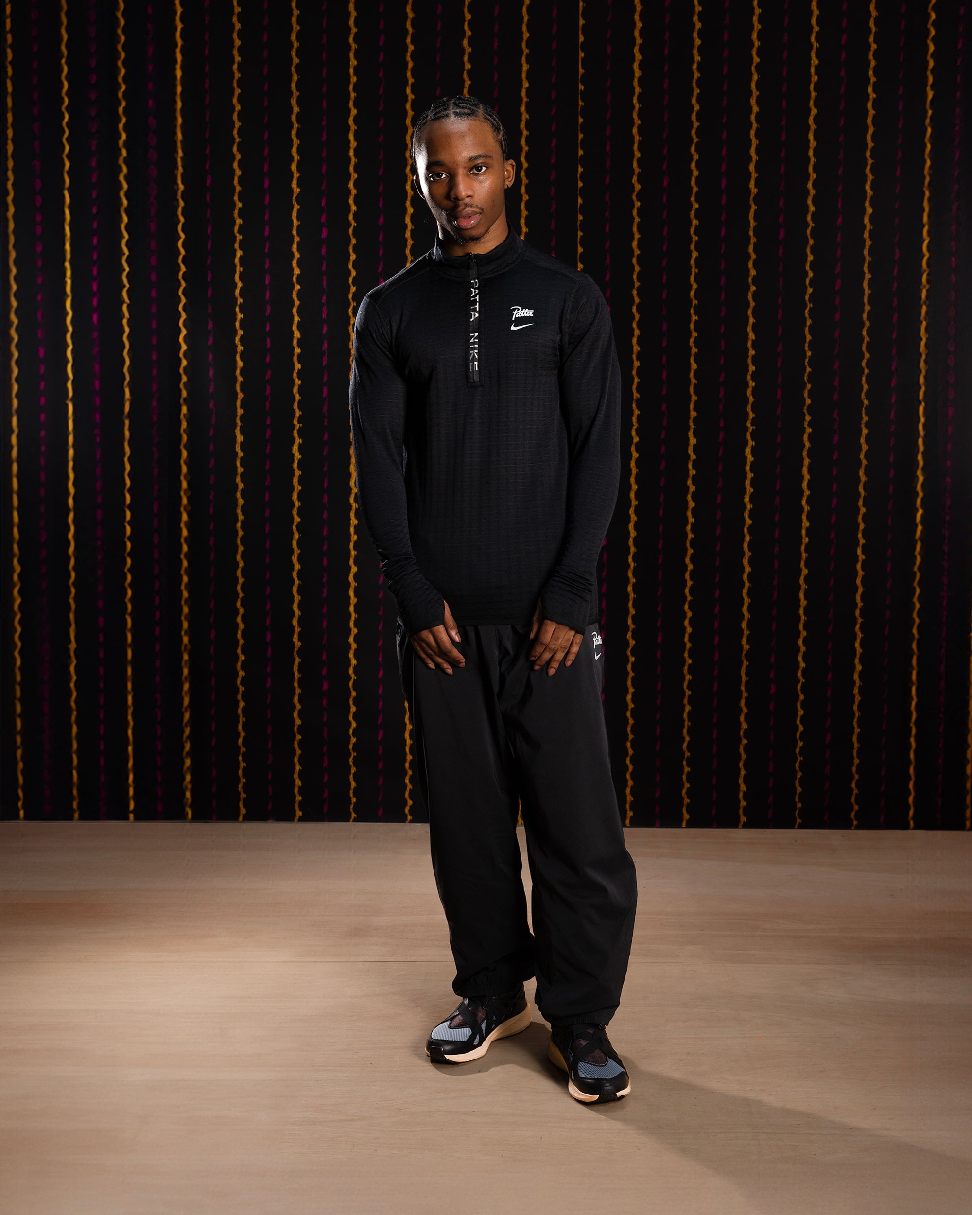 Nike x Patta Running Team Half-Zip Longsleeve (Black) – Patta UK