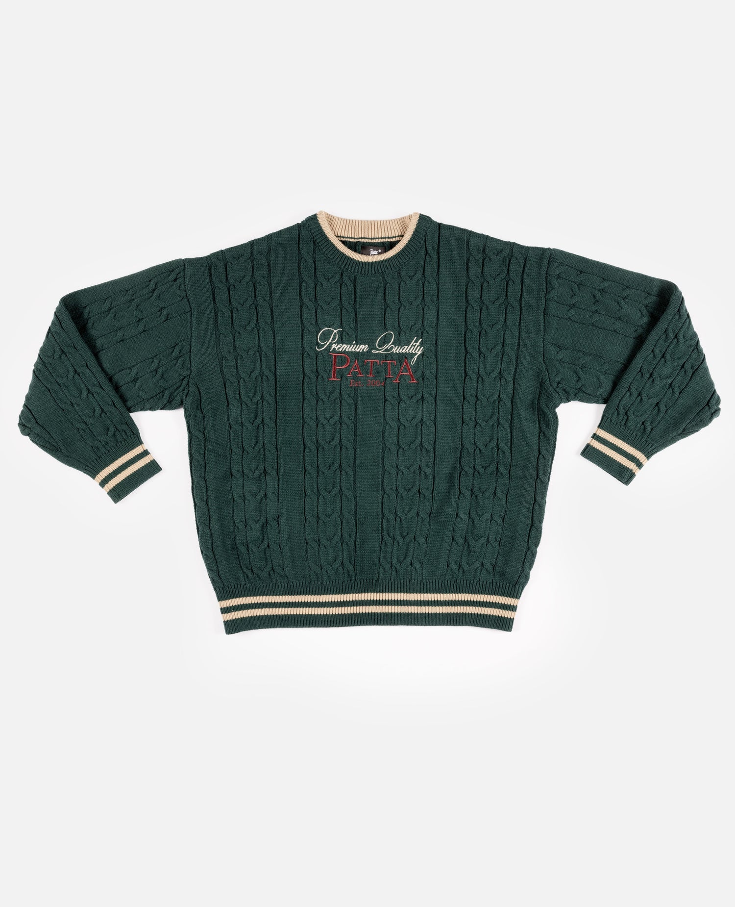 Patta Premium Cable Knitted Sweater (Botanical Garden)