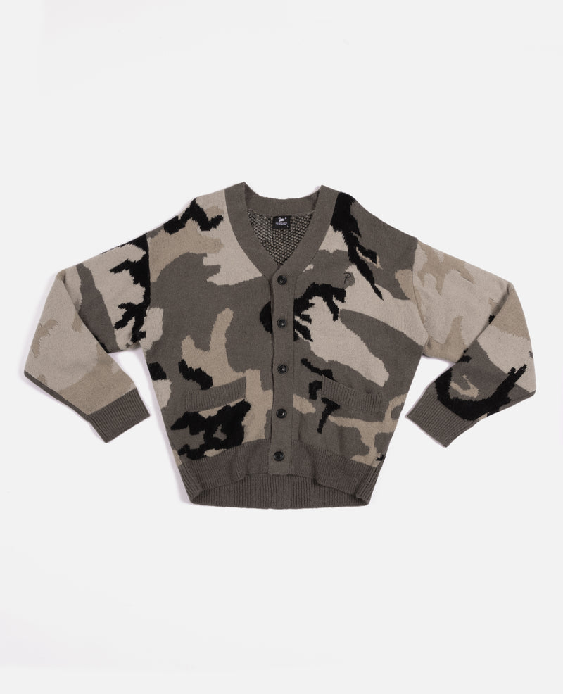 Patta Woodland Camo Knitted Cardigan