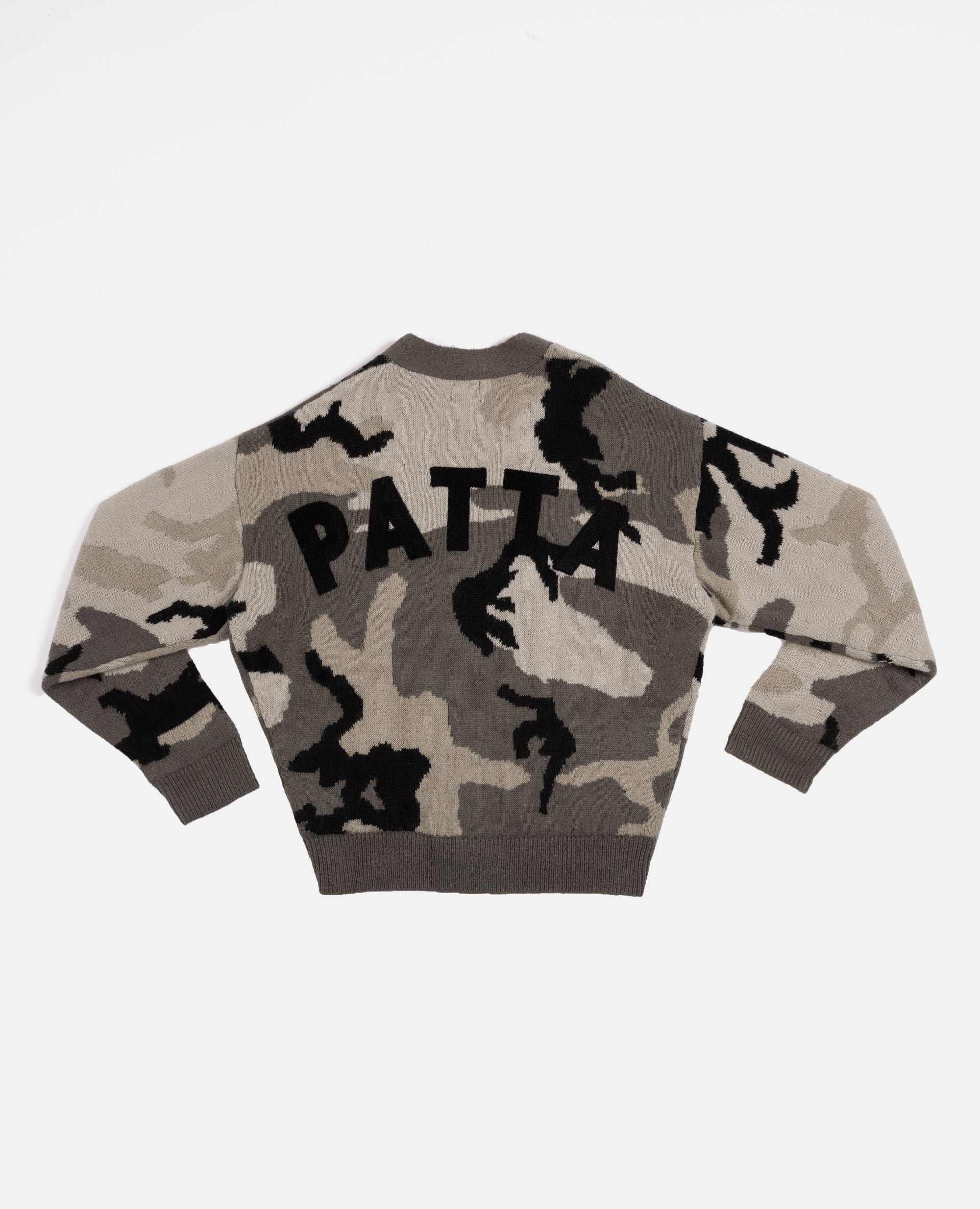 Patta Woodland Camo Knitted Cardigan