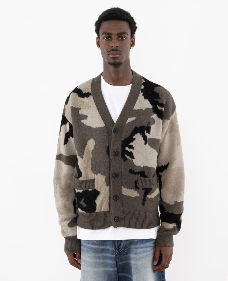 Patta Woodland Camo Knitted Cardigan