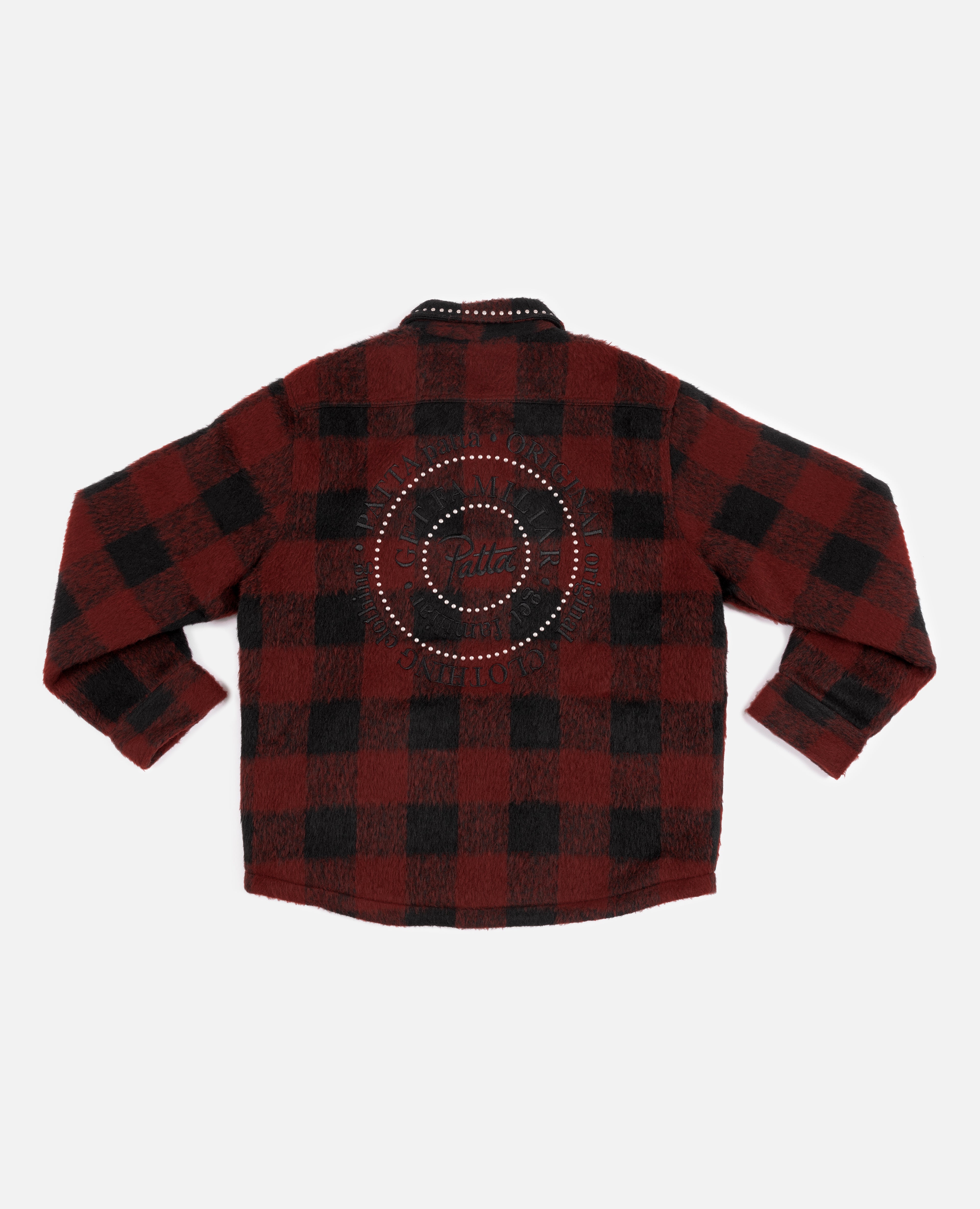 Patta Check Car Coat Multi Biking Red Patta UK